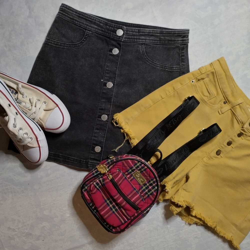 **BUNDLE**Betsy Johnson, H&M, Converse, Universal Thread; bag sneaks shorts skir